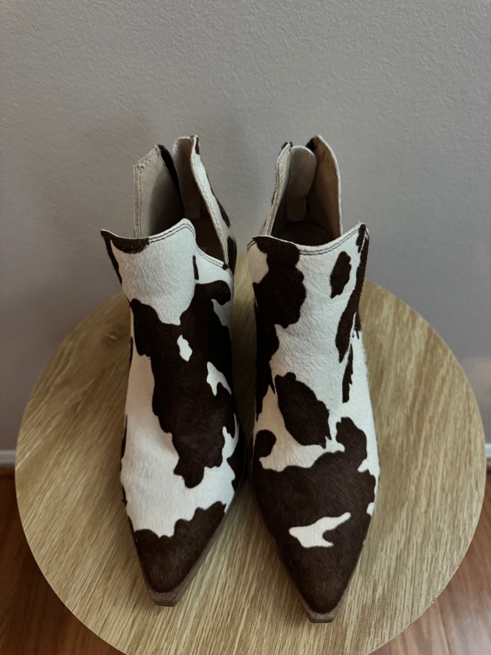 Steve Madden Cow Print Ankle Boots